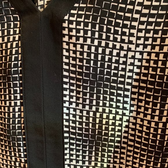 Laundry by Shelli Segal - Black & White checked top - Small - Picture 3 of 5